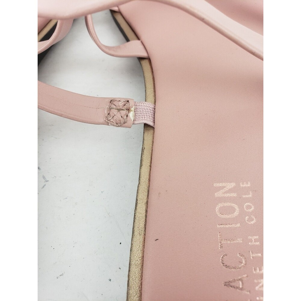 Reaction Kenneth Cole Sloan Four Band Strappy Slide Sandal in Blush Pink Size 10 - Picture 8 of 16